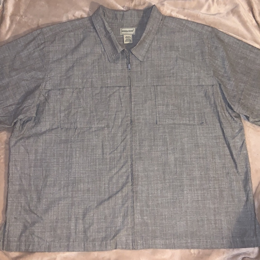 Gray men’s shirt-4X! New w/o tags- $24!!